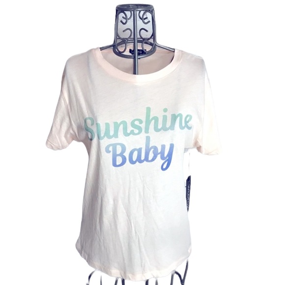 Wildfox Tops - Wildfox Pink Salt Sunshine Baby Tee Size Small